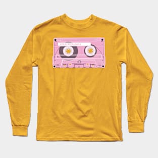 Cassette Tape (Metallic Pink Colorway) Analog / Music T-Shirt Long Sleeve T-Shirt